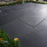 Natural polished slate tile for interior decora